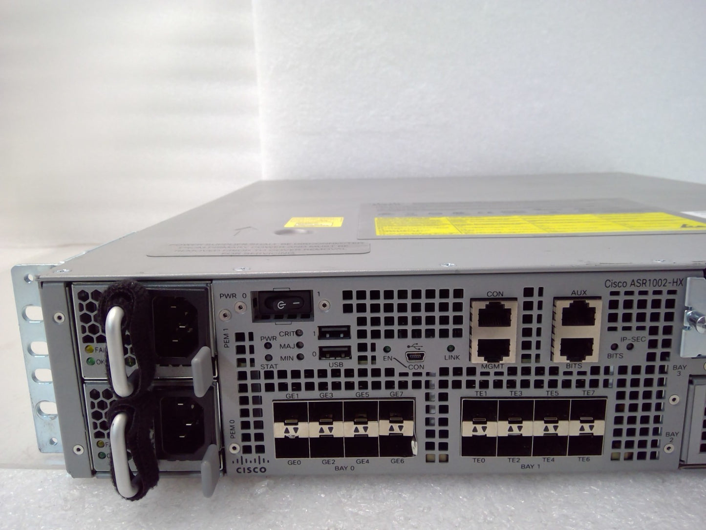 Cisco ASR1002-HX Aggregation Services Router Dual ASR1000-AC-750W 8X10GE 8X1GE