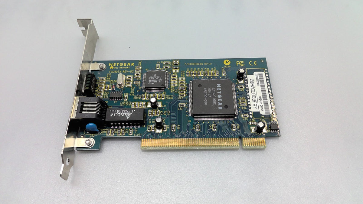 NETGEAR FA310TX Rev-02 P/N 6804100310 PCI Ethernet Network Card