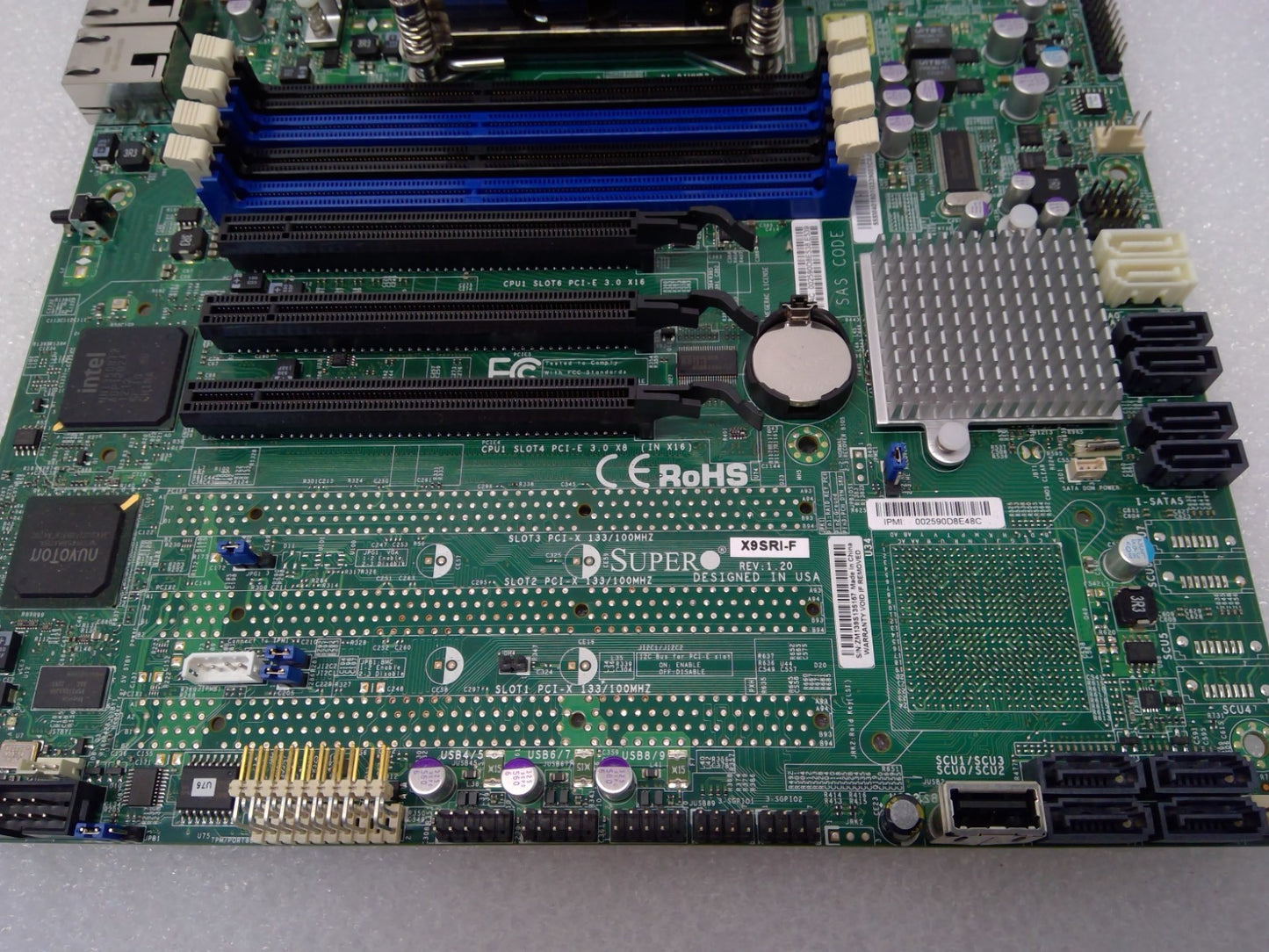 Supermicro X9SRI-F Intel LGA 2011 DDR3 Motherboard W/Headsink&Xeon E5-1620v2