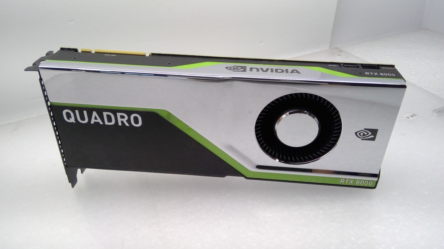 NVIDIA Quadro RTX 8000 48GB GDDR6 Graphics Card 699-5G150-0500-302 Tested
