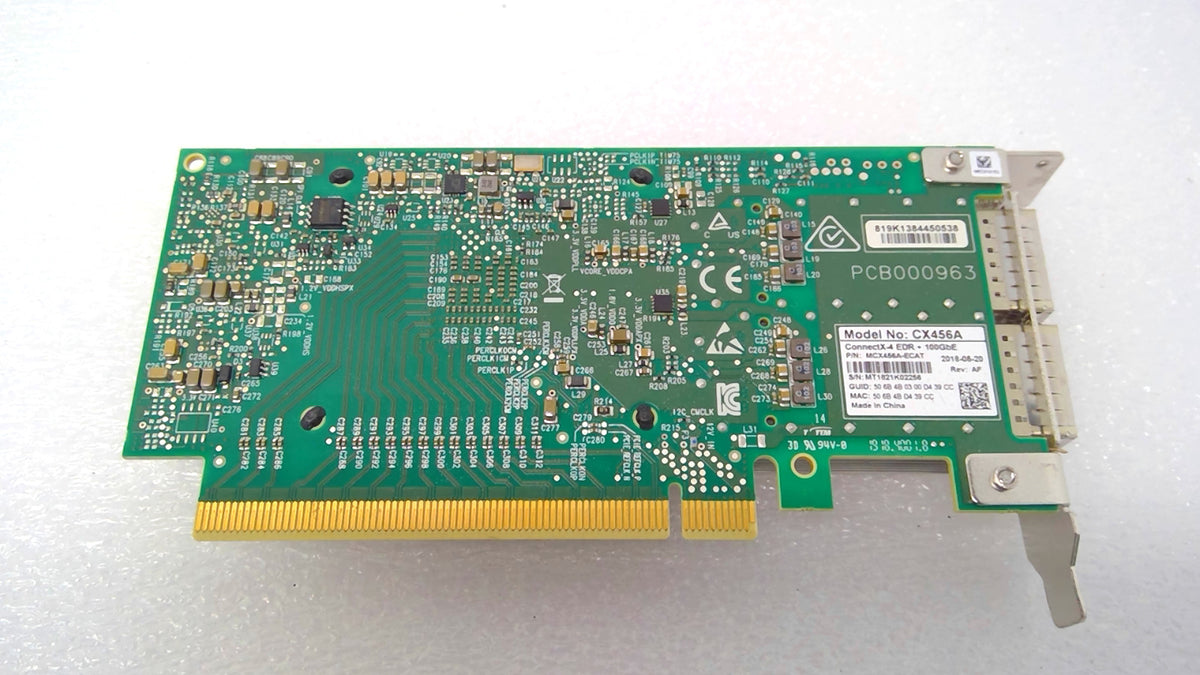 Mellanox ConnectX-4 EDR+ 100GbE CX456A 2Port QSFP28 PCIe NIC MCX456A-ECAT