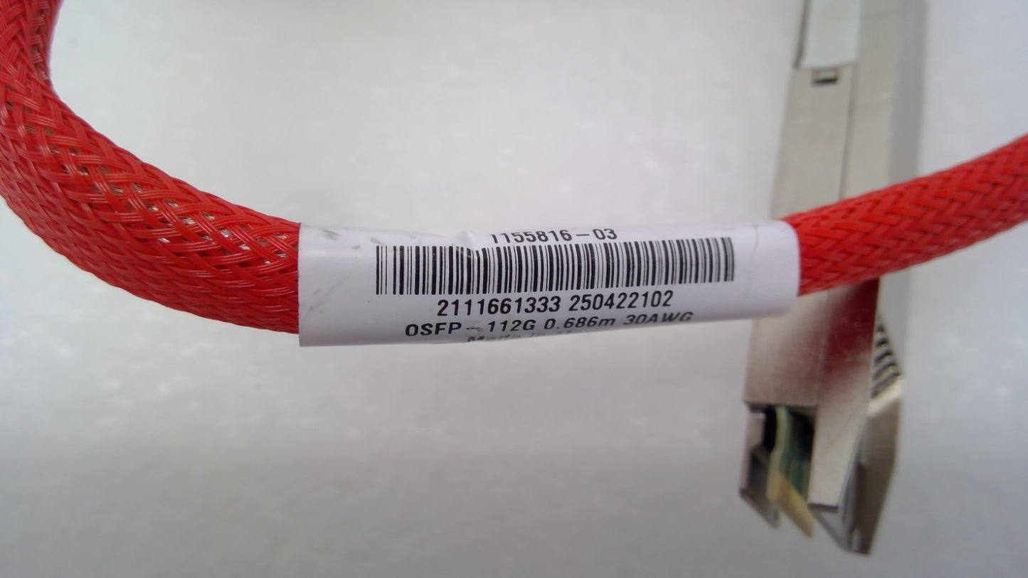 Genuine Molex 800G OSFP-112G DAC Cable 0.686m 30AWG 2111661333 1155816-03