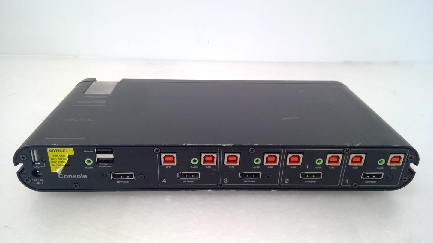 Belkin Advanced Secure F1DN104KVM-UN-3 4-Port DP/HDMI Dual Audio KVM Switch