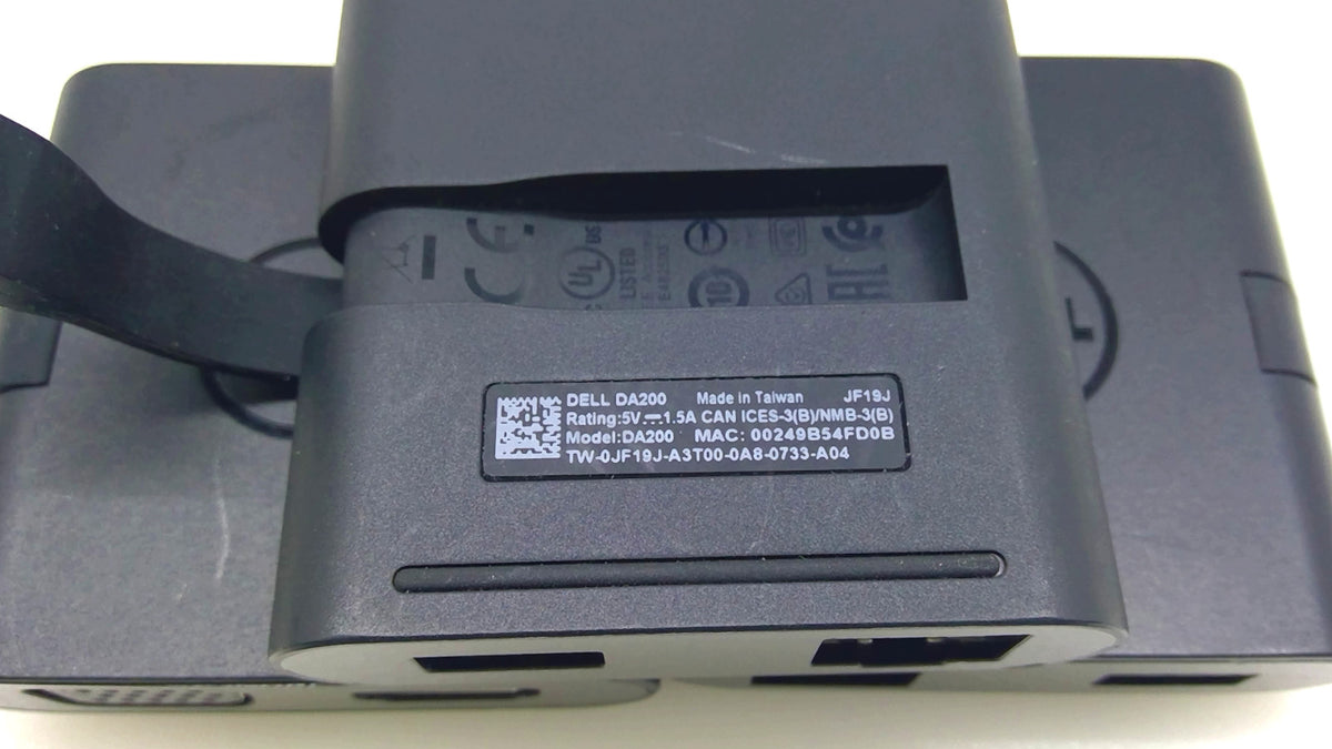 Lot of 3 Dell DA200 USB-C to HDMI VGA Ethernet USB 3.0 Multiport Adapter