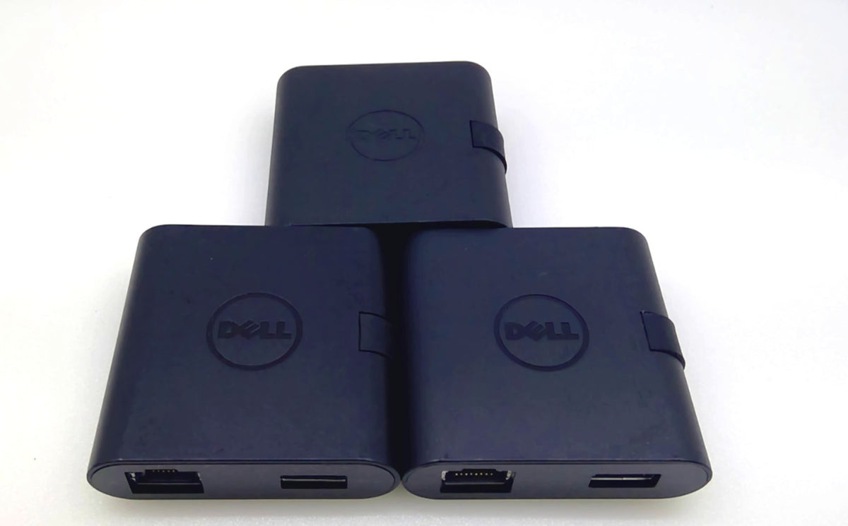 Lot of 3 Dell DA200 USB-C to HDMI VGA Ethernet USB 3.0 Multiport Adapter