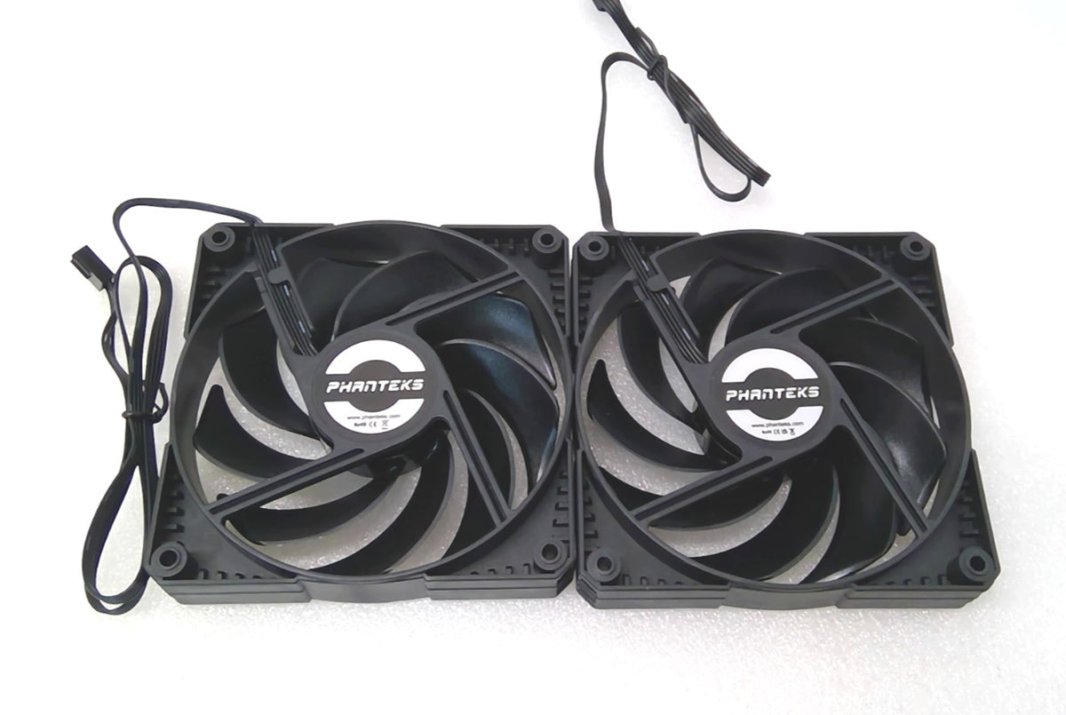 *2x*Phanteks SK120 PWM FAN 120mm Fan High Airflow Rubber Dampening Washers Black