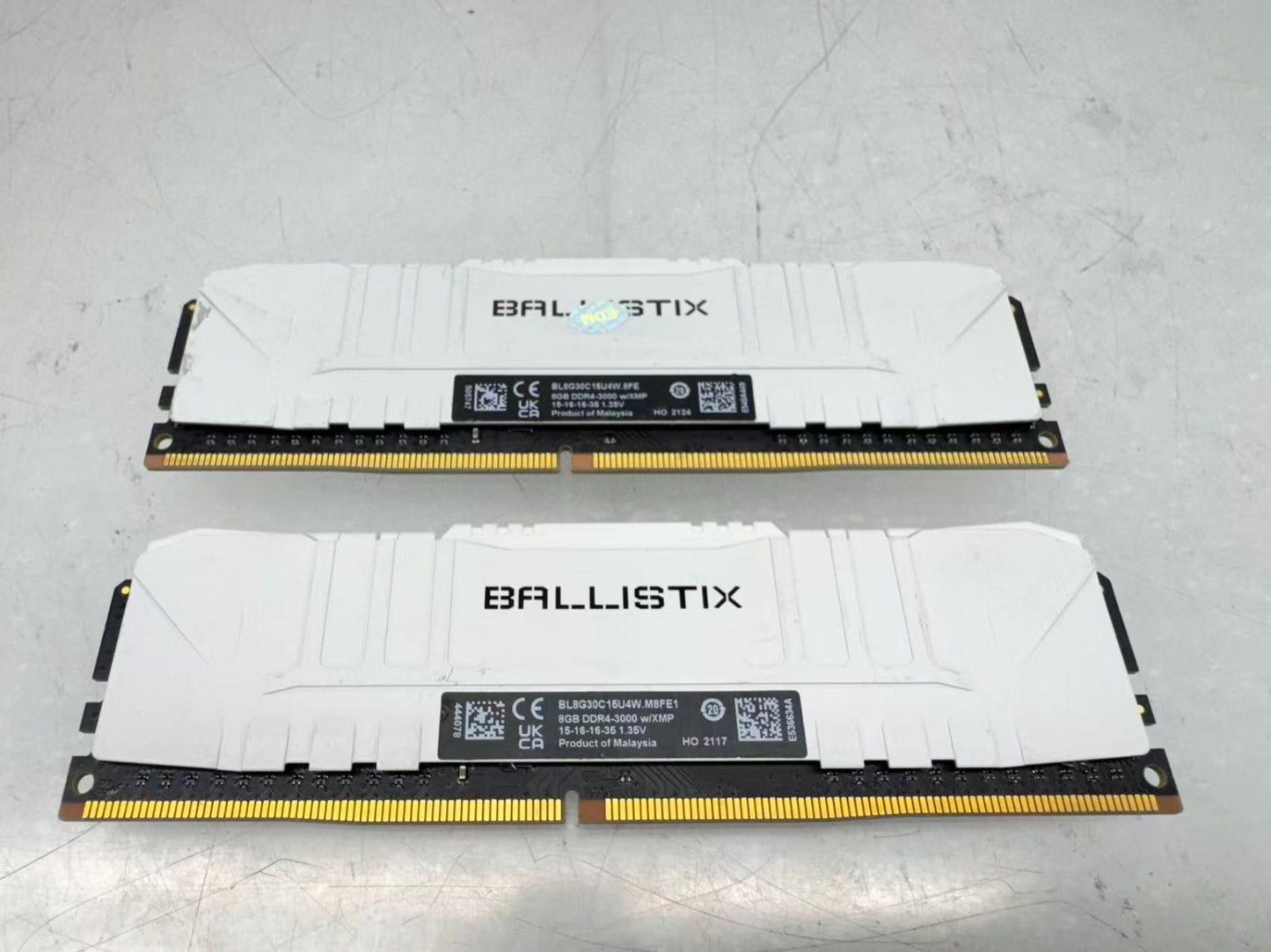 Crucial Ballistix 16GB (2x8GB) DDR4-3000 Desktop Memory BL8G30C15U4W White