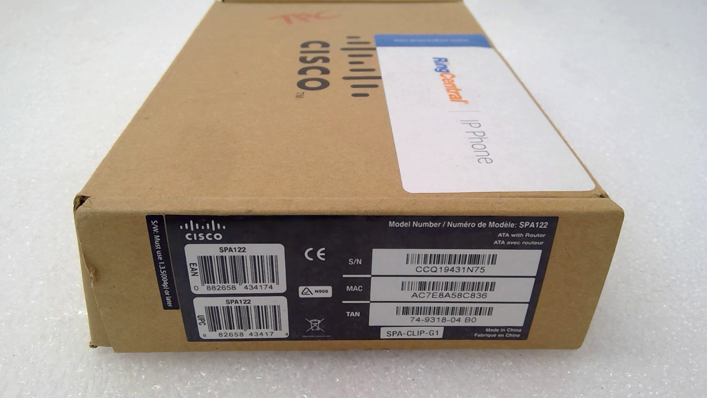 CISCO 74-9318-05 SPA122 ANALOG ATA ROUTER NEW OPEN BOX