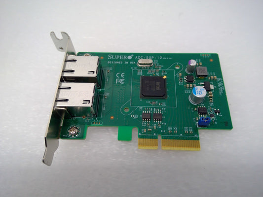 Supermicro AOC-SGP-i2 i350-AM2 1GbE RJ45 Gigabit Intel 82576 PCIe Network Card