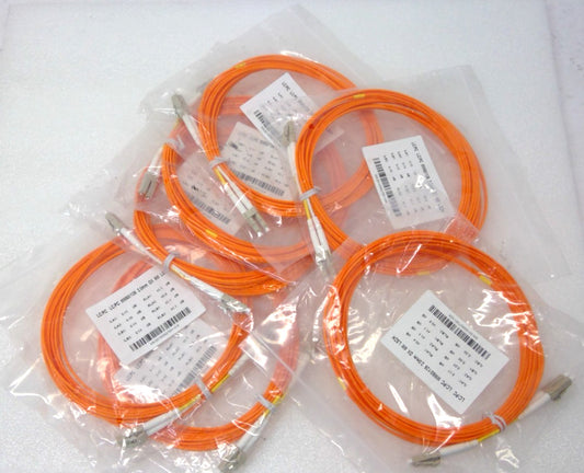 LOT OF 7 LC/PC-LC/PC MM50/125 2.0MM DX 5M LSZH Multimode Fiber Optic Patch Cable
