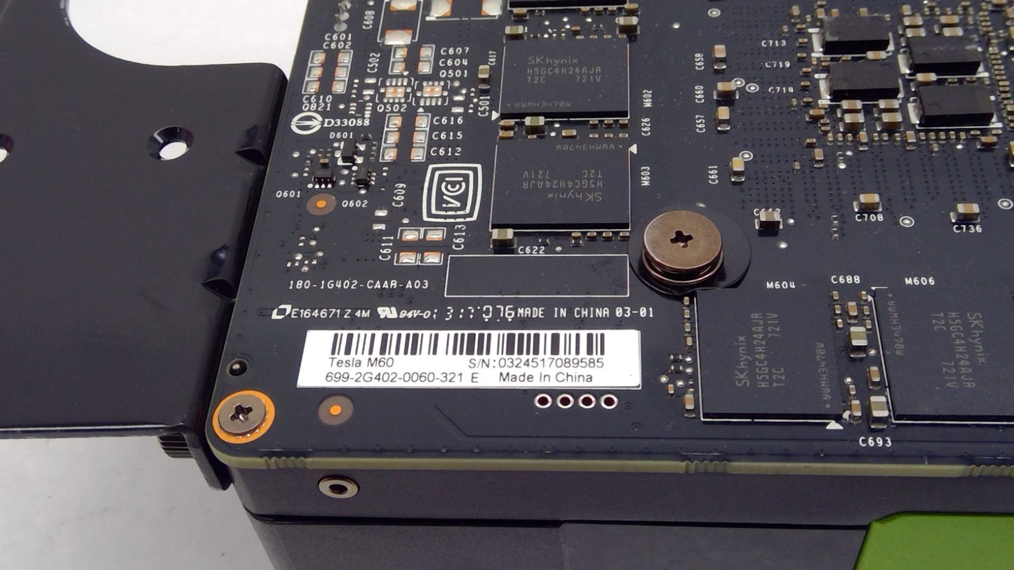 HP or Dell Nvidia Tesla M60 16GB GDDR5 Accelerator Card GPU 816492-001/0PK3RJ