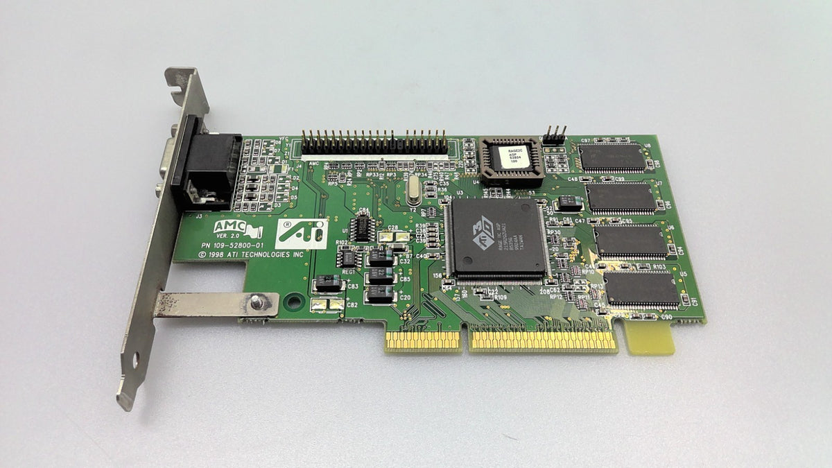 ATI 109-52800-01 RAGE IIC AGP Video Adapter Card 1025281000 003940