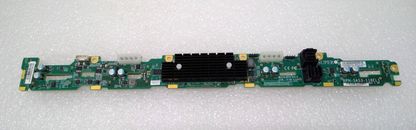 Supermicro 10x 2.5" SFF 12G SAS SATA Expander Backplane BPN-SAS3-116EL1