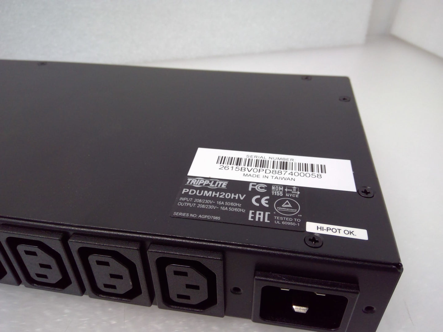 Tripp Lite PDUMH20HV Single Phase Metered PDU 16/20A 208/230V Power Strip