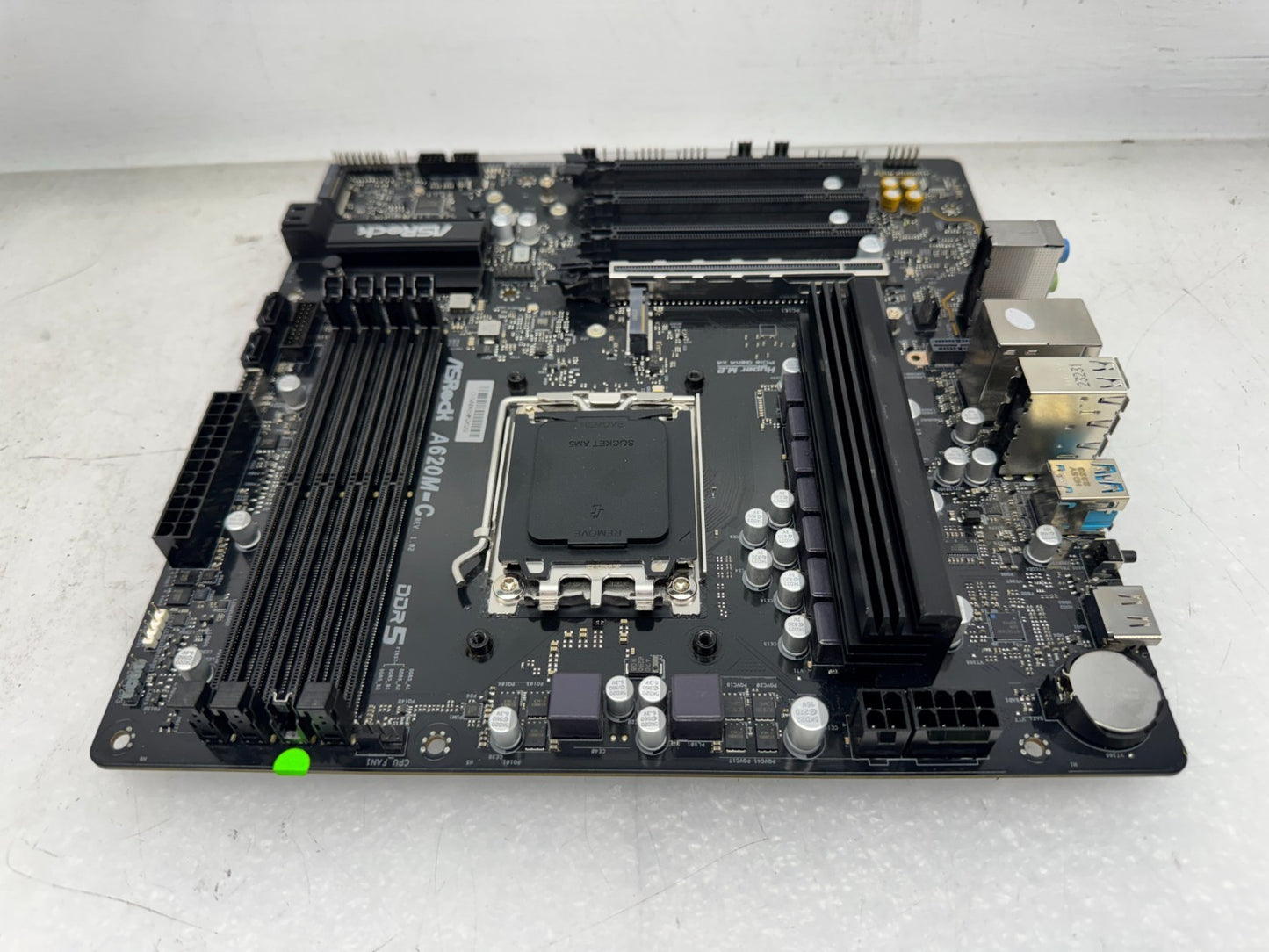 ASRock A620M-C Micro ATX Motherboard DDR5, Missing WIFI Module *Read**