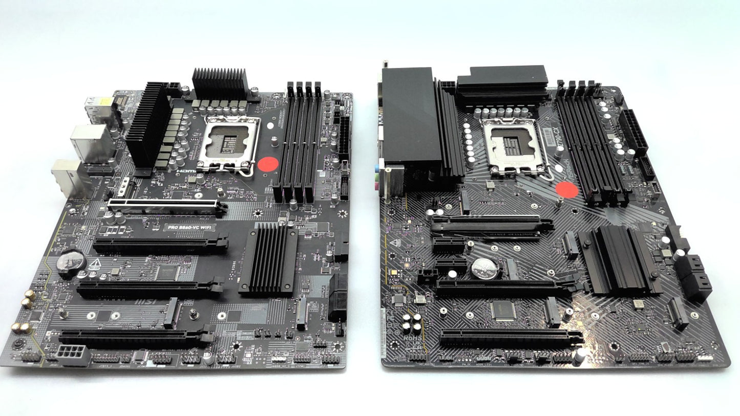 Lot of 2 *Parts* ASRock  Z790-CX & msi Pro B860-VC WIFI ATX Motherboard No WIFI