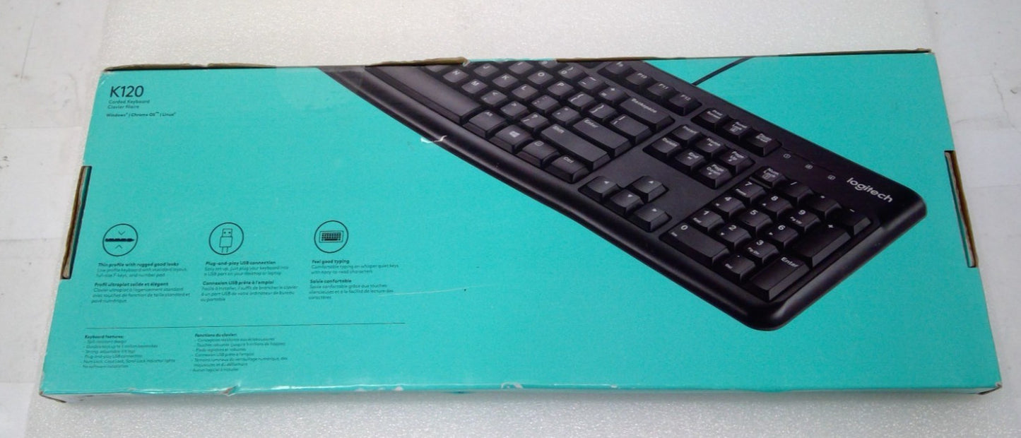Logitech - K120 USB Full-size Wired Membrane Keyboard 920-002478