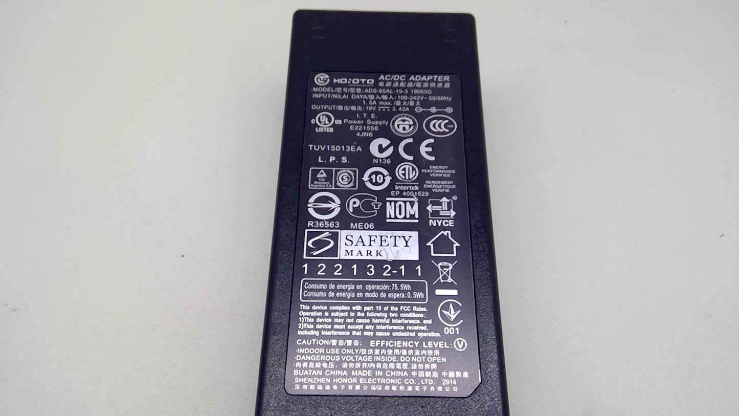HONOTO ADS-65AL-19-3 19065G 19V 3.42A 65W MSI ViewSonic Monitor AC Adapter