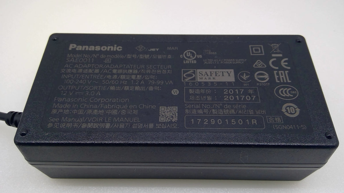 Genuine Panasonic SAE0011 12V 3A 36W AC Adapter Camcorder Power Supply