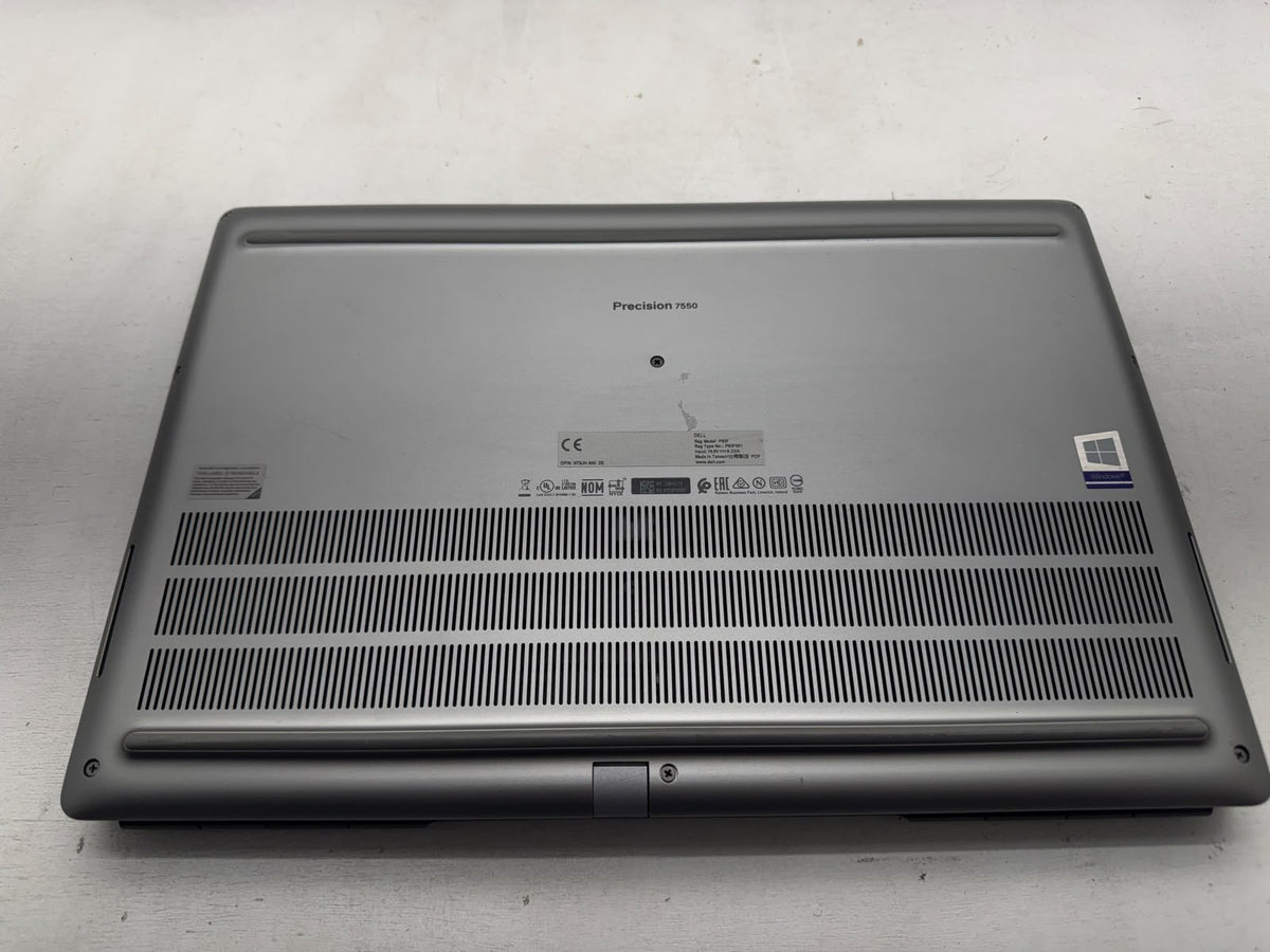Dell Precision 7550 Intel i7-10850H@2.70GHz 32GB 512GB T2000 -READ- "no camera"