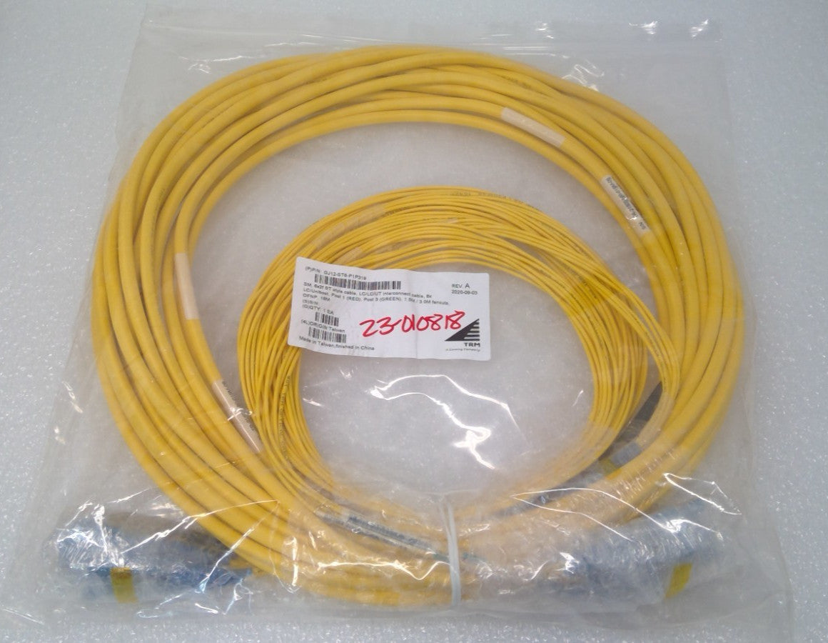 19M LC Uniboot to 6x ST Duplex Singlemode Fiber Patch Cable OFNP 12-Fiber OS2