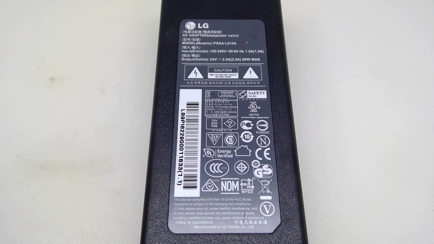 Genuine LG PSAA-L010A 60W 24V 2.5A AC Adapter for LG Monitor 5.5x2.5mm