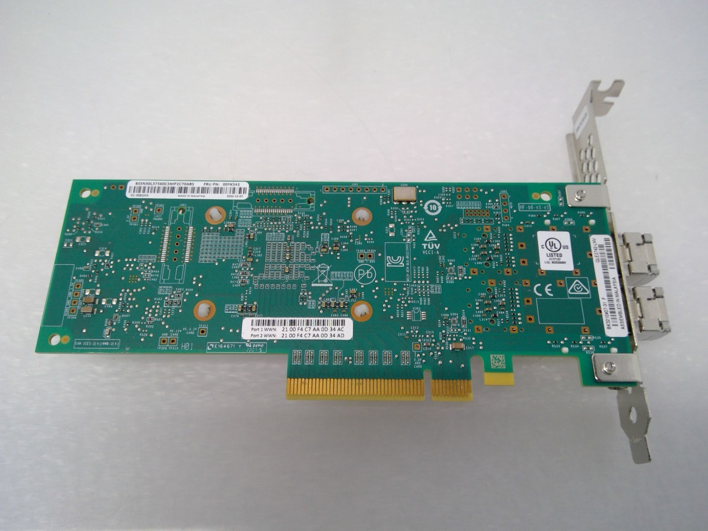 Lenovo/IBM 00YK542 QLE2742-LNV Dual-Port 32GbE SFP+ PCIex8 Host Bus Adapter