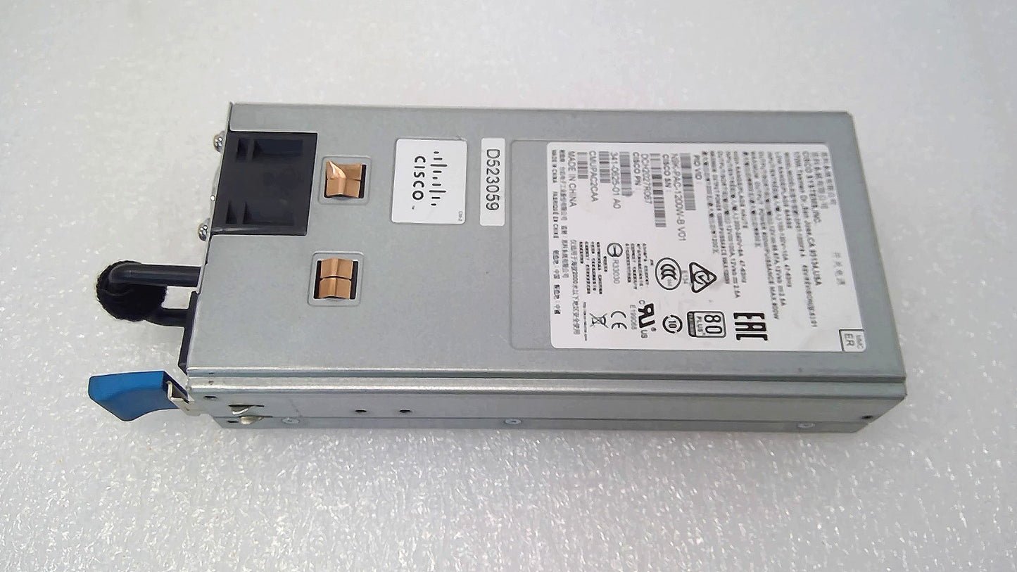 CISCO N9K-PAC-1200W-B NEXUS 9300 1200W AC POWER SUPPLY PORT SIDE EXHAUST *READ*