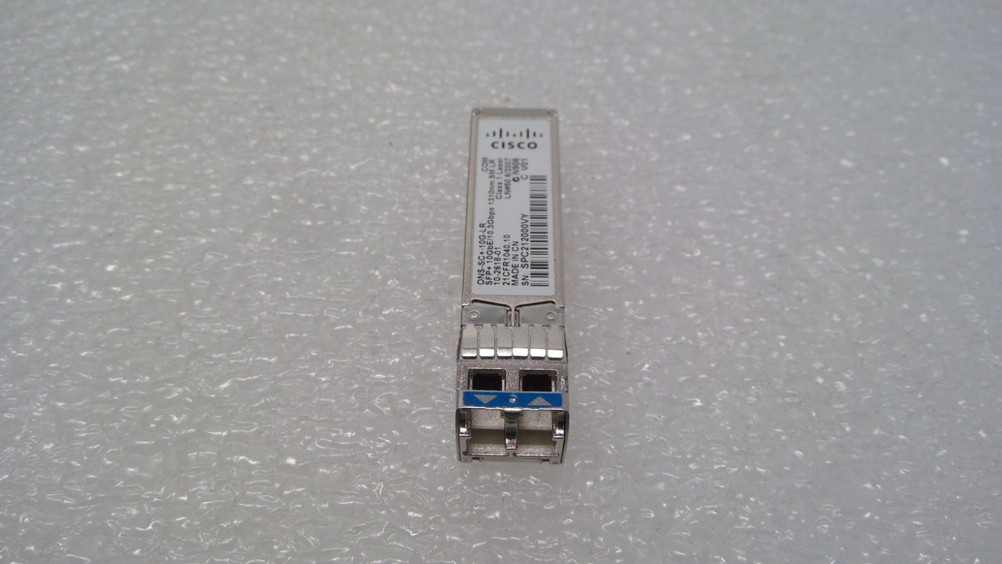 Cisco ONS-SC+-10G-LR SFP+ 10GbE/10.3Gbps 1310nm SM LR 10-2618-01 SFP-10G-LR