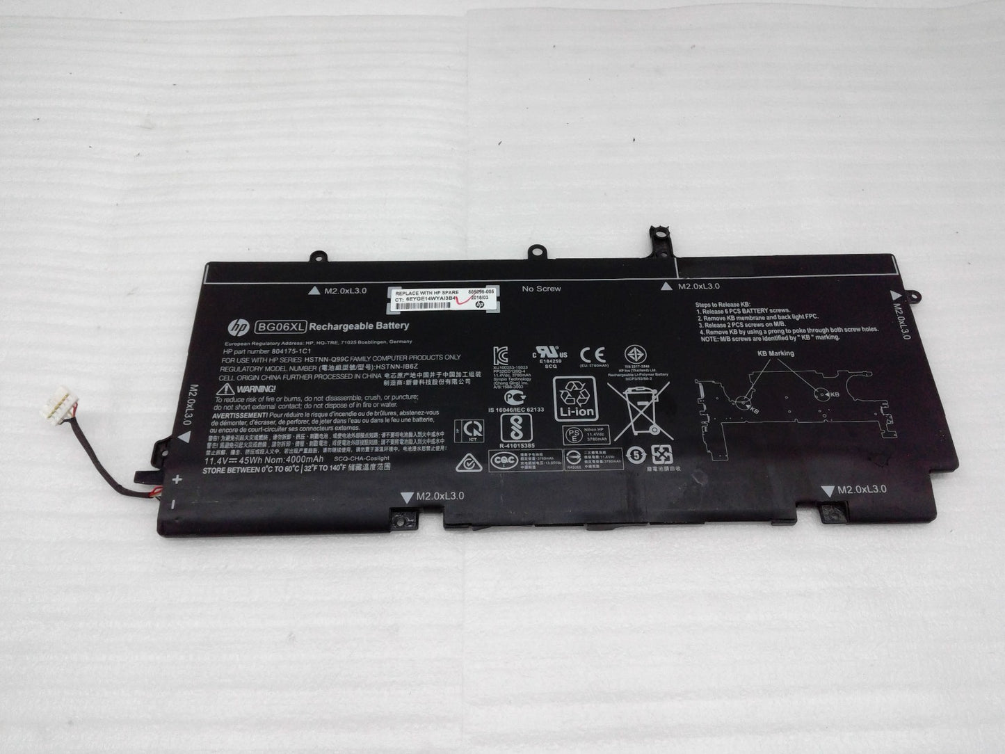 OEM 45Wh BG06XL Battery For Hp EliteBook 1040 G3 Series HSTNN-IB6Z 805096-001