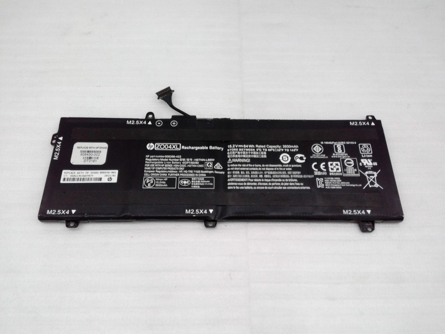 OEM HP ZBook Studio G3 G4 ZO04XL 808450-001 Laptop Battery | 15.2V 64Wh 4210mAh