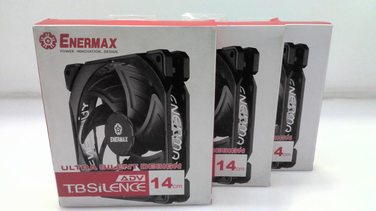 Lot of 3 Enermax ULTRA  ADV T.B. Silence 140mm UCTBA14P Cooling Case Fan