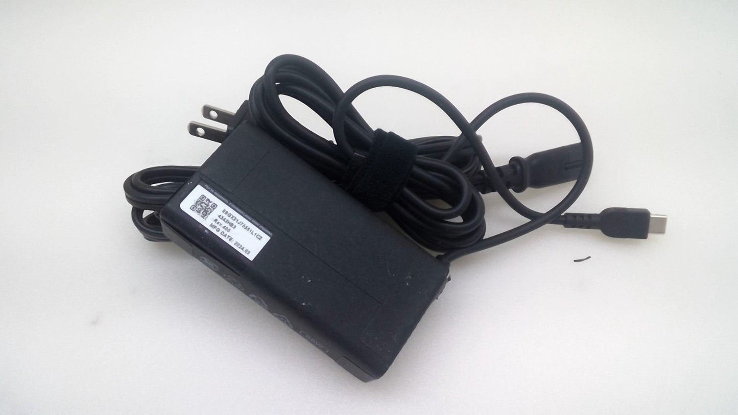 NEW Lenovo 8SGX21J75548C1TJ USB-C Charger Adapter 65W 20V 3.25A- Black