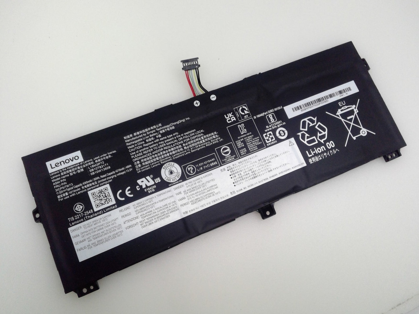 Genuine Battery for Lenovo ThinkPad X13 Yoga 1st Gen X390 Yoga L18M3P72 L18L3P72