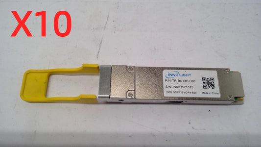 LOT OF 10 Innolight TR-BC13P-H00  100G QSFP28 cGR4 BiDi Optical Transciever