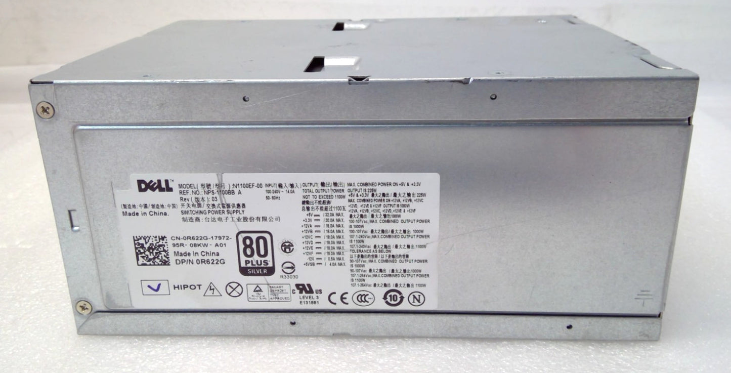DELL PRECISION T7500 80plus POWER SUPPLY NPS-1100BB 1100W 0R622G *No Cable*