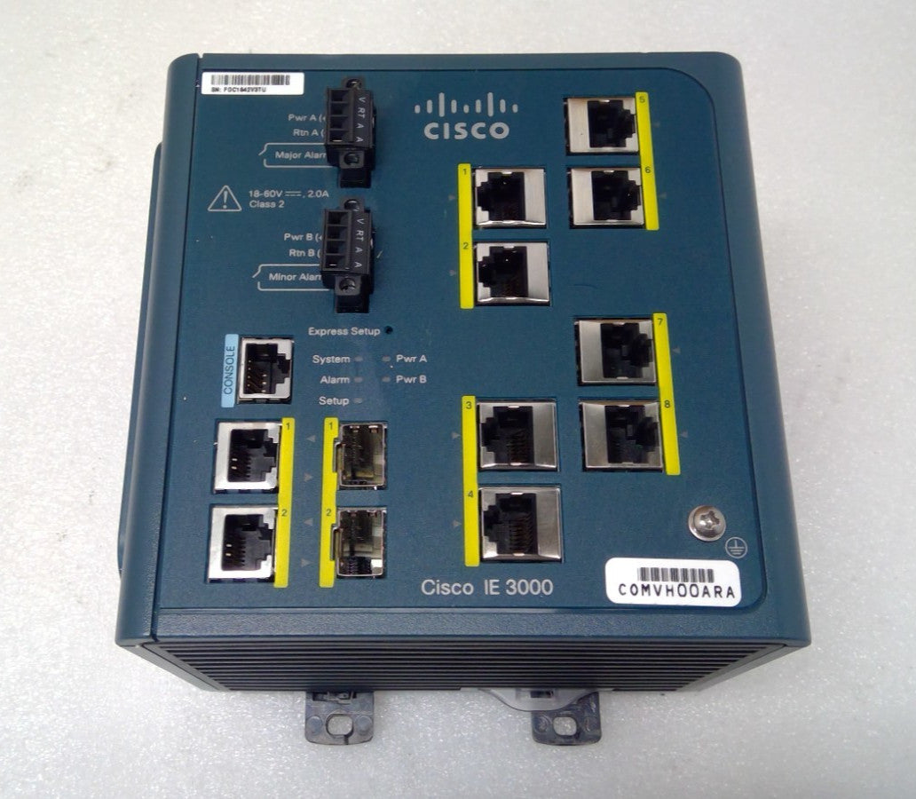 Cisco IE-3000-8TC 8-Port Industrial Ethernet 3000 Series Switch