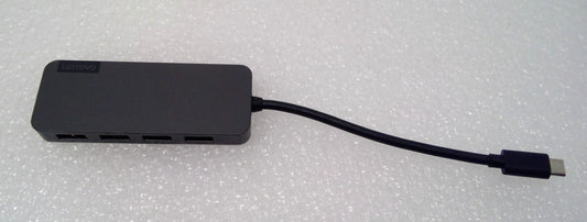 Lenovo USB-C To 4 Port USB-A Hub 4X90X21427 Laptop PC Adapter Black USB 3.0