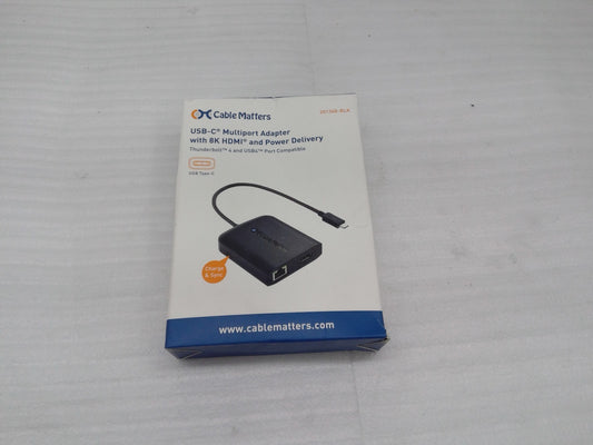 Cable Matters USB-C multiport adapter with 8K HDMI & Power Delivery  201348-BLK