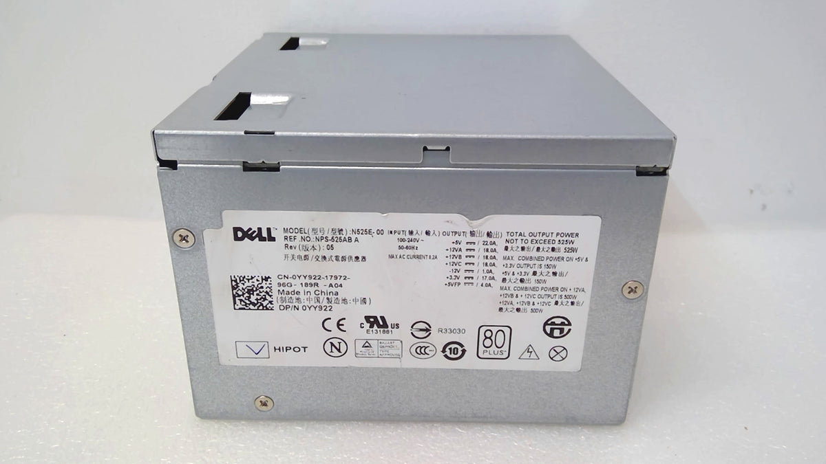 Dell YY922 0YY922 525W Power Supply N525E-00 NPS-525AB Precision T3400 T410
