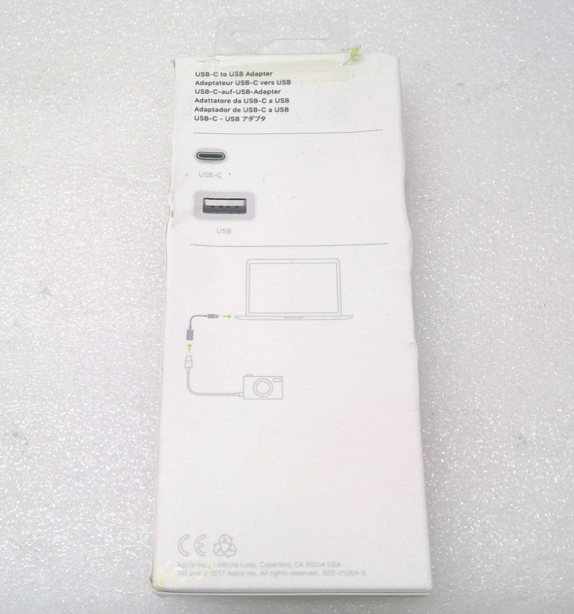 LOT OF 2 Apple USB-C to USB Adapter for Mac A1632 (MJ1M2AM/A)