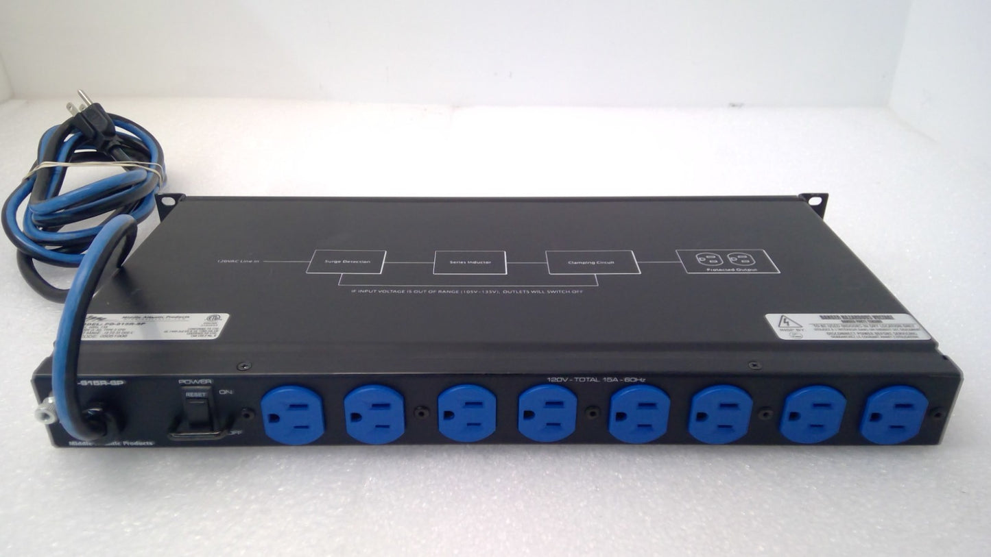 Middle Atlantic Products PD-915R-SP 9-Outlet 120V 15A Rack Mount Power Strip