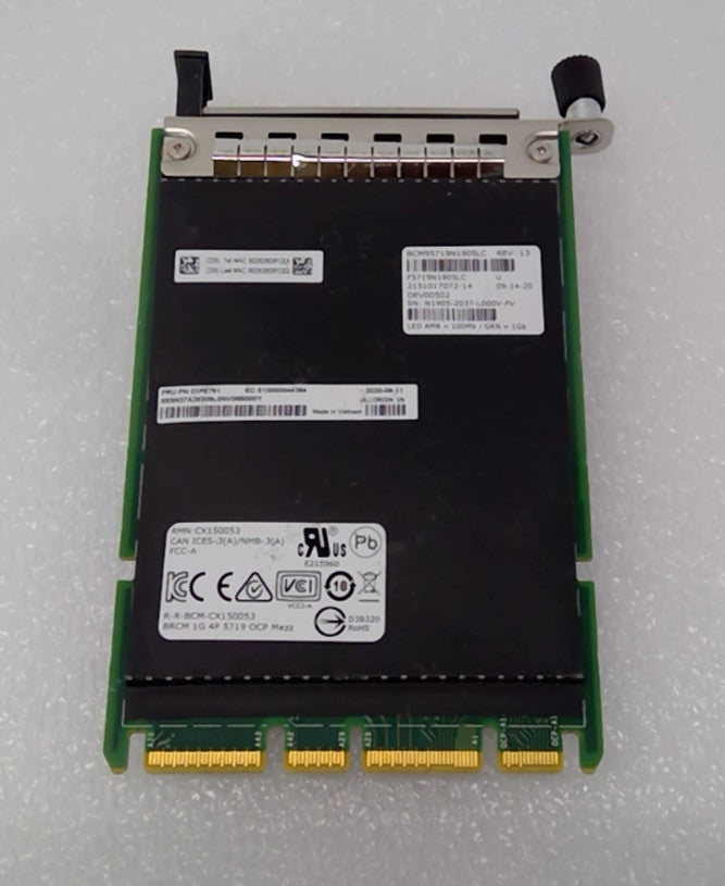 Lenovo 01PE761 BCM95719N1905LC roadcom 5719 1GbE 4x RJ45 OCP Ethernet Adapter