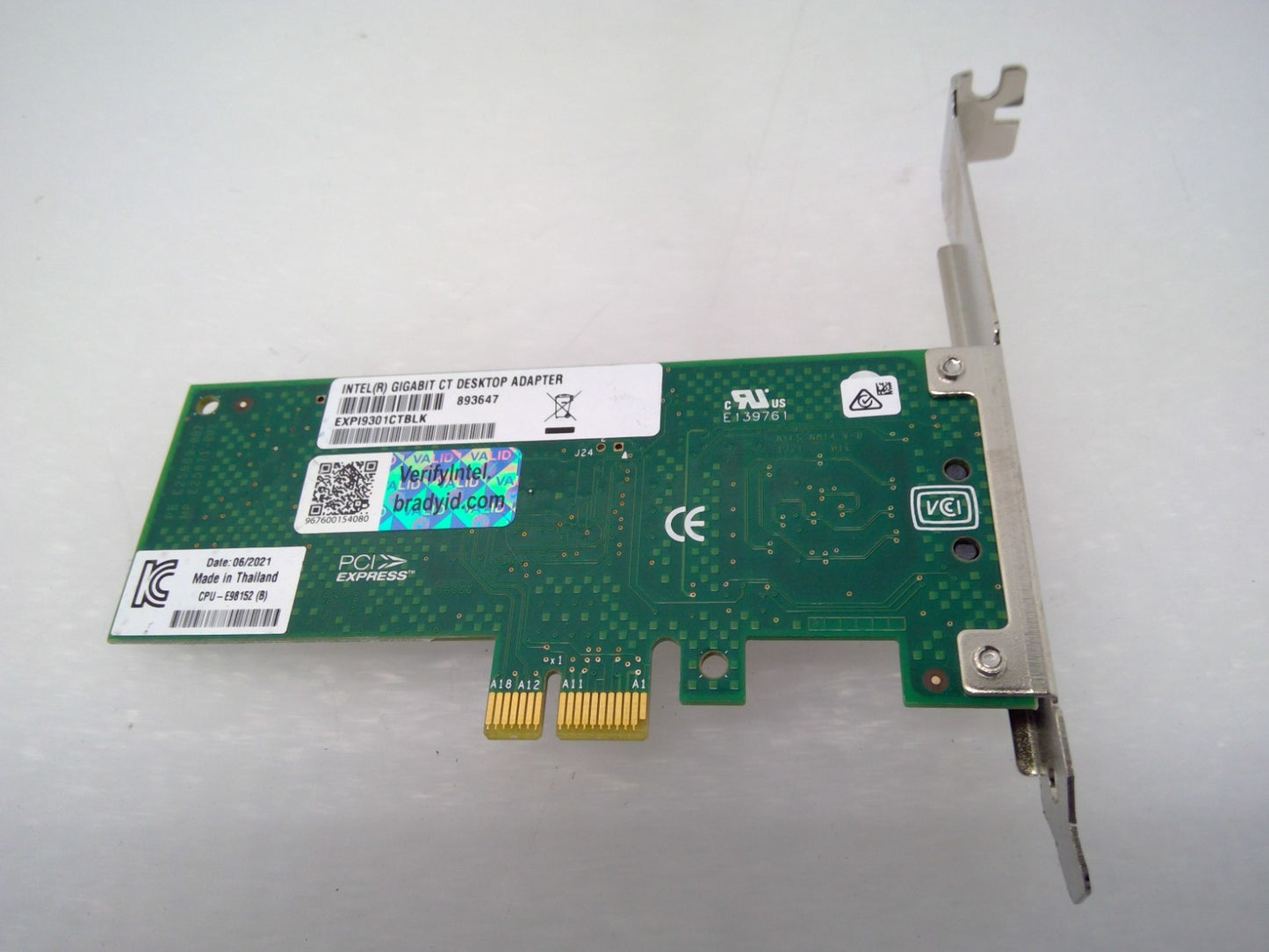 Intel EXPI9301CTBLK PCI Express x1 High Profile Gigabit Ethernet Card