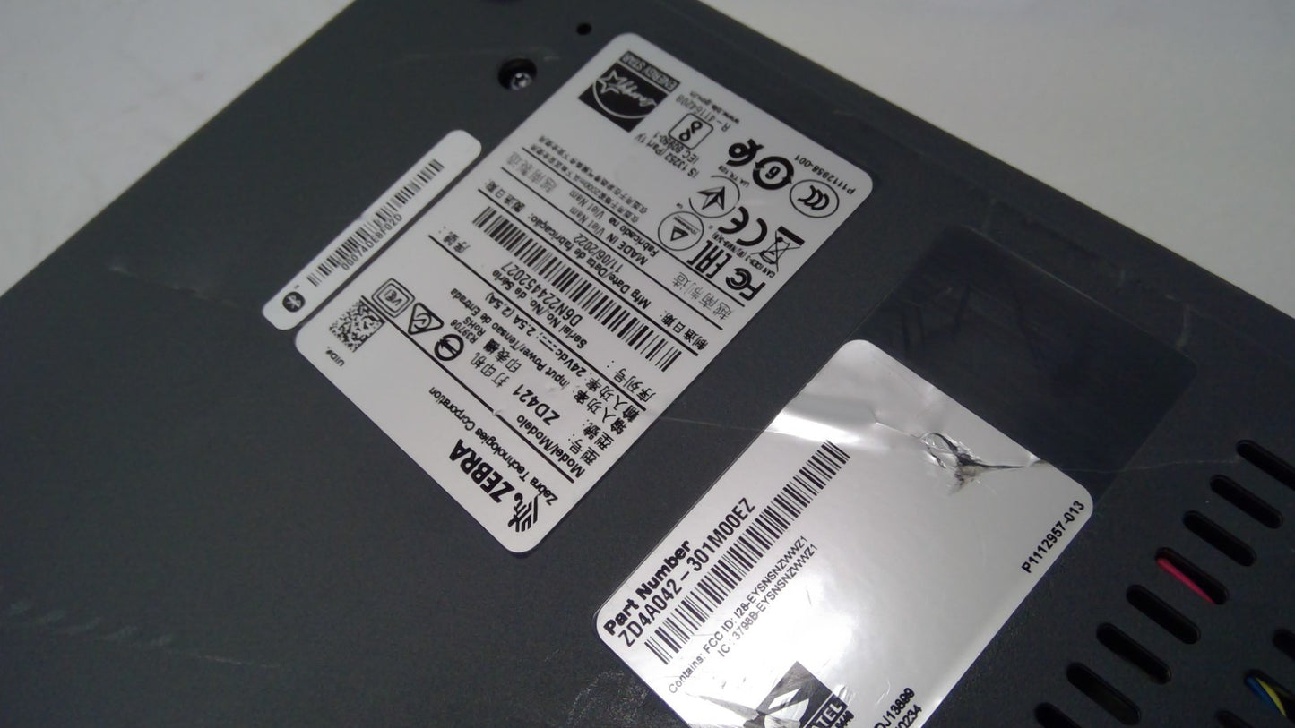 Zebra ZD421 ZD4A042-301M00EZ 203 dpi Thermal Transfer Desktop Printer *Read*