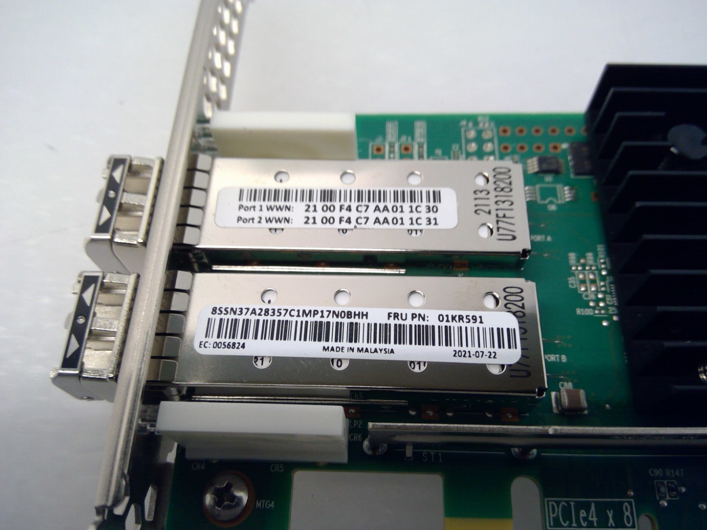 Lenovo IBM 01KR591 QLogic QLE2772 32Gb Dual Port FC HBA w/ 2x SFPs High Bracket