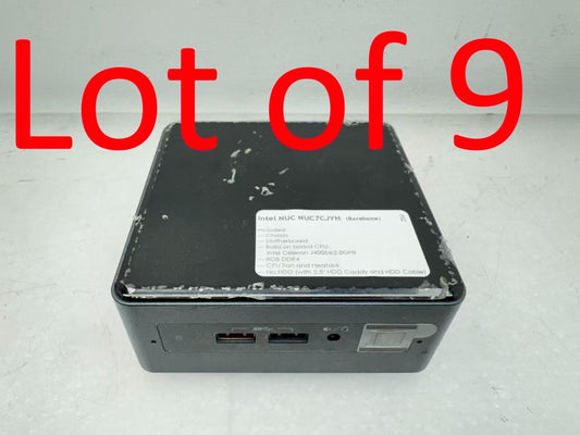 Lot of 9Intel NUC NUC7CJYH Desktop Chassis Celeron J4005 Motherboard 8G Barebone