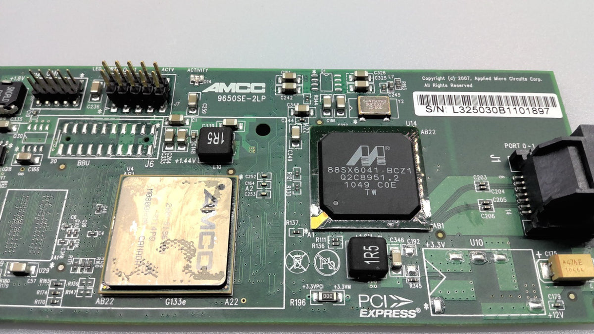 AMCC 3ware LSI 9650SE-2LP Dual Port RAID Drive Controller Card