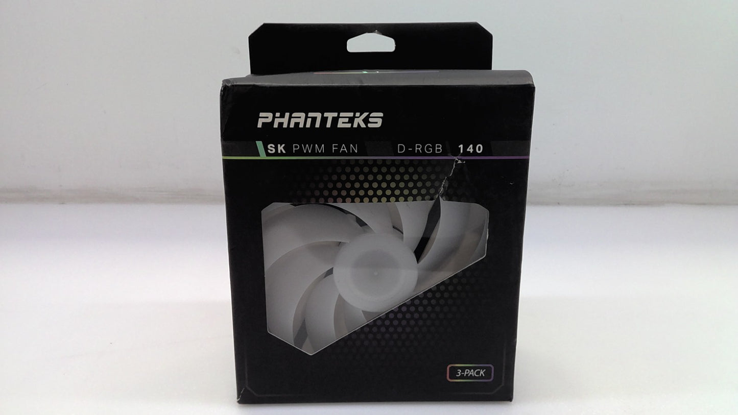 Phanteks Sk140 3-Pack PWM FAN. D-RGB.  9 Blades PH-F140SK_DRGB_3P