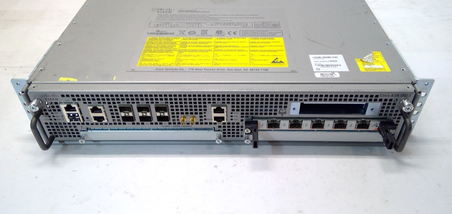 Cisco ASR1002-X ASR 1000 Series Aggregation Service Router W/SPA-5X1GE-V2